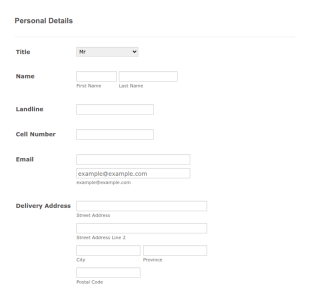 Customer Registration Form Template