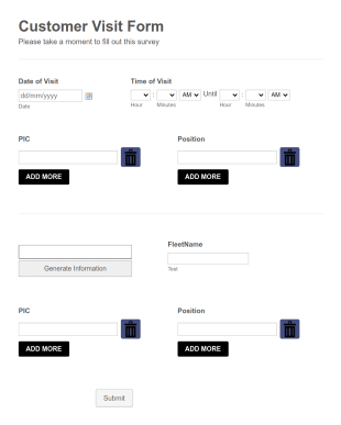 Customer Satisfaction Survey Form Test Form Template