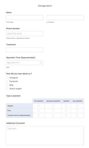 Customer Satisfaction Form Template