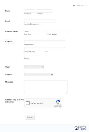 Customer Service Contact Form Template