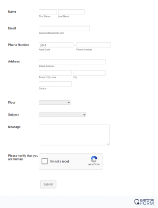 Customer Service Contact Form Template