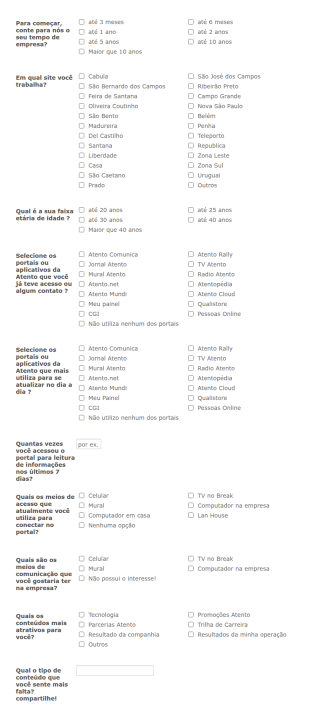 Customer Survey In Portuguese
