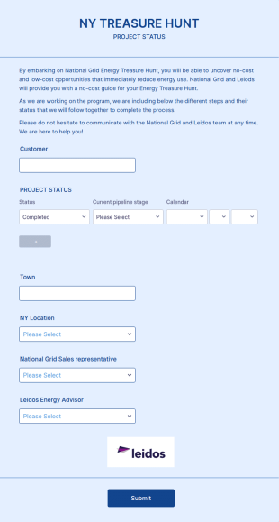 Customer TH Status Report Form Template