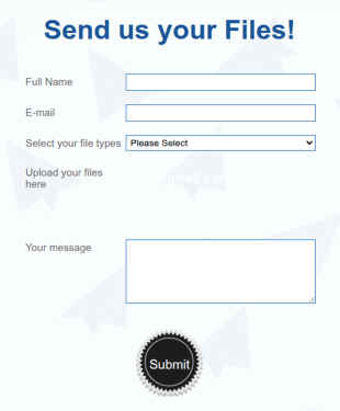 Customized And Responsive File Upload Form Template