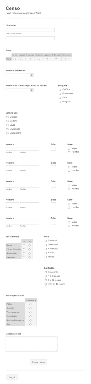 CUU Juventud Y Familia Misionera Form Template