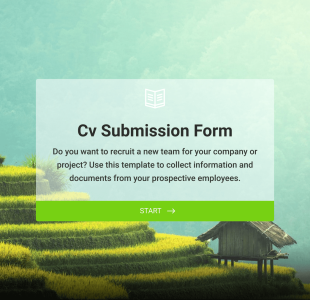 CV Application Form Template
