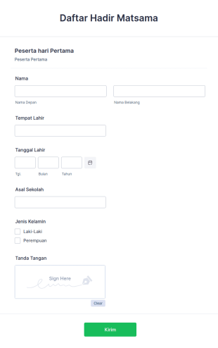 Daftar Hadir Matsama