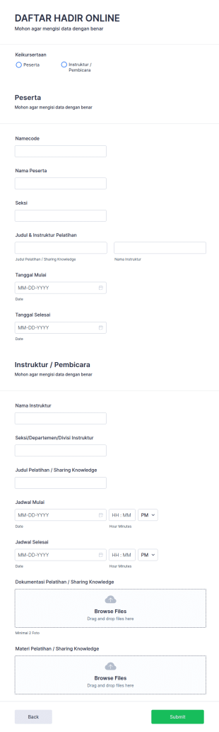 Daftar Hadir Online