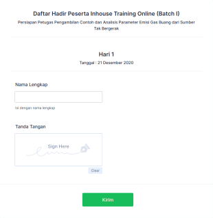 Daftar Hadir Peserta