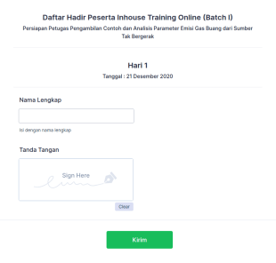 Daftar Hadir Peserta
