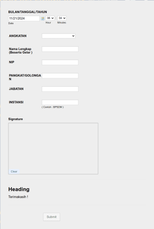 Daftar Kehadiran Kegiatan Sosialisasi