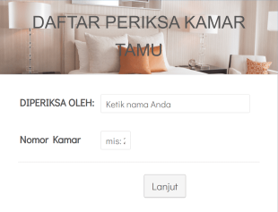 Daftar Periksa Kamar Tamu Form Template