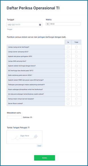 Daftar Periksa Operasional TI