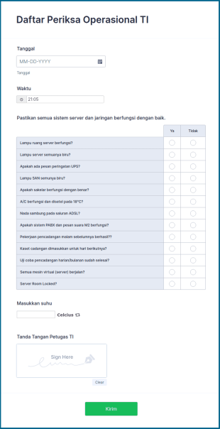Daftar Periksa Operasional TI