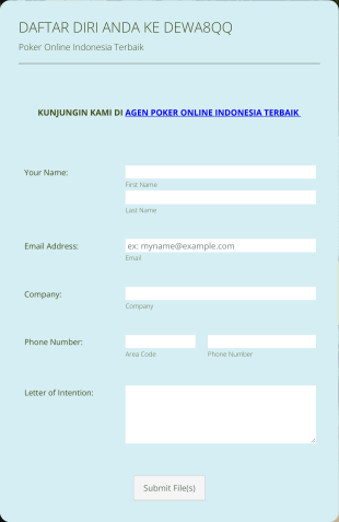 Daftar Poker Online Indonesia Terbaik Form Template