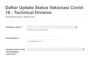 Daftar Update Status Vaksinasi Covid 19 Technical Division