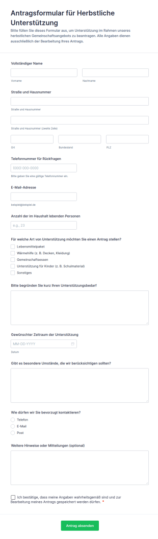 Dankeshilfe Antrag Formular