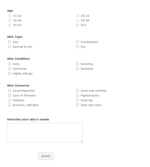 Data Collection Beauty And Cosmetics Form Template