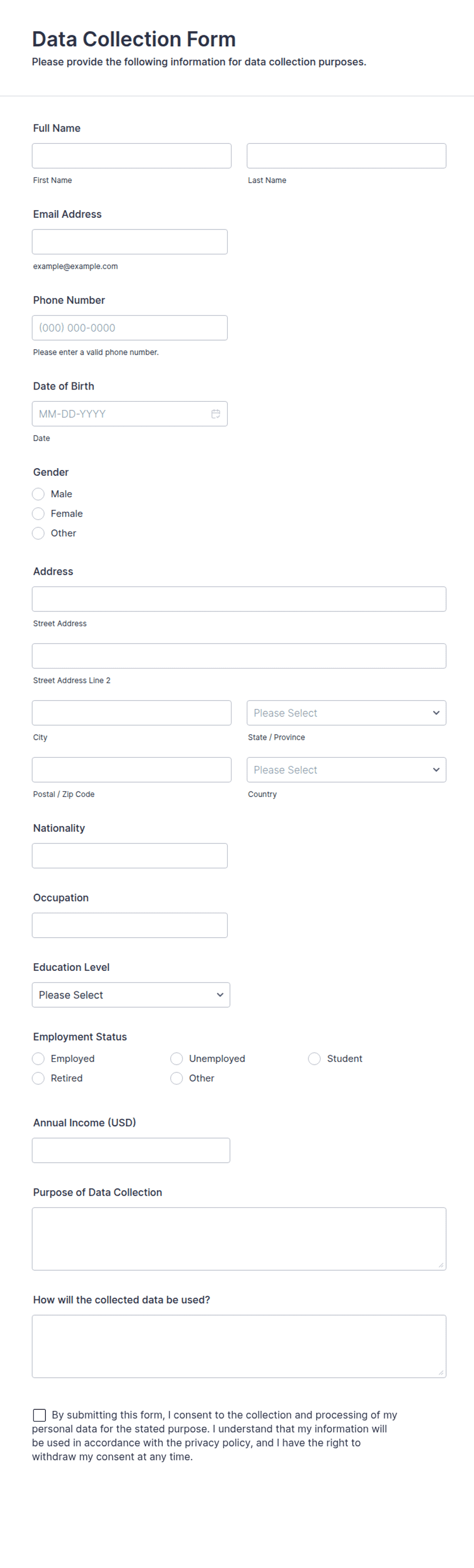 Data Collection Form Template | Jotform