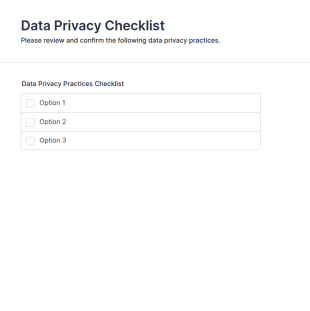 Data Privacy Checklist Form Template