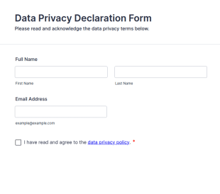 Data Privacy Declaration Form Template