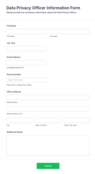 Data Privacy Officer Information Form Template