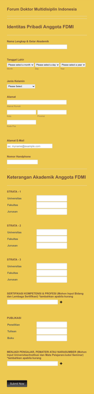 Database Anggota Forum Doktor Multidisiplin Indonesia