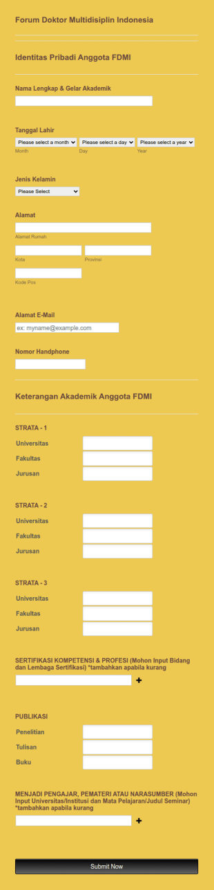 Database Anggota Forum Doktor Multidisiplin Indonesia