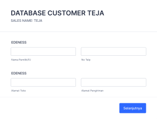 Database Customer Form Template