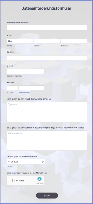 Datenanforderungsformular