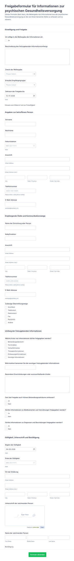 Datenschutzerklärung Für Psychische Gesundheit