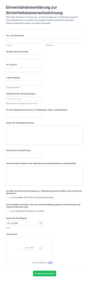 Datenschutzhinweis Für Überwachungskameras
