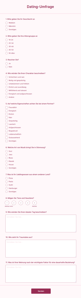 Dating Umfrage