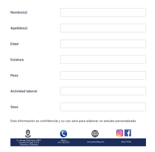 Datos De Cliente Para Elaboración De Estudio