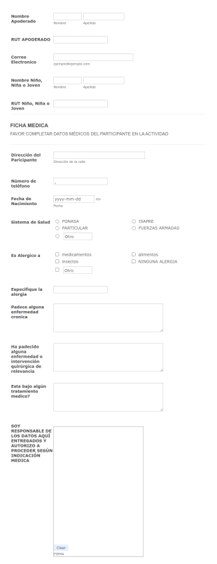 Datos Médicos De Participante En Evento