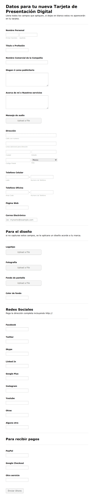 Formulario De Solicitud De Tarjeta De Datos Form Template