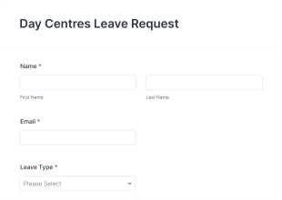 Day Centres Leave Request Form Template