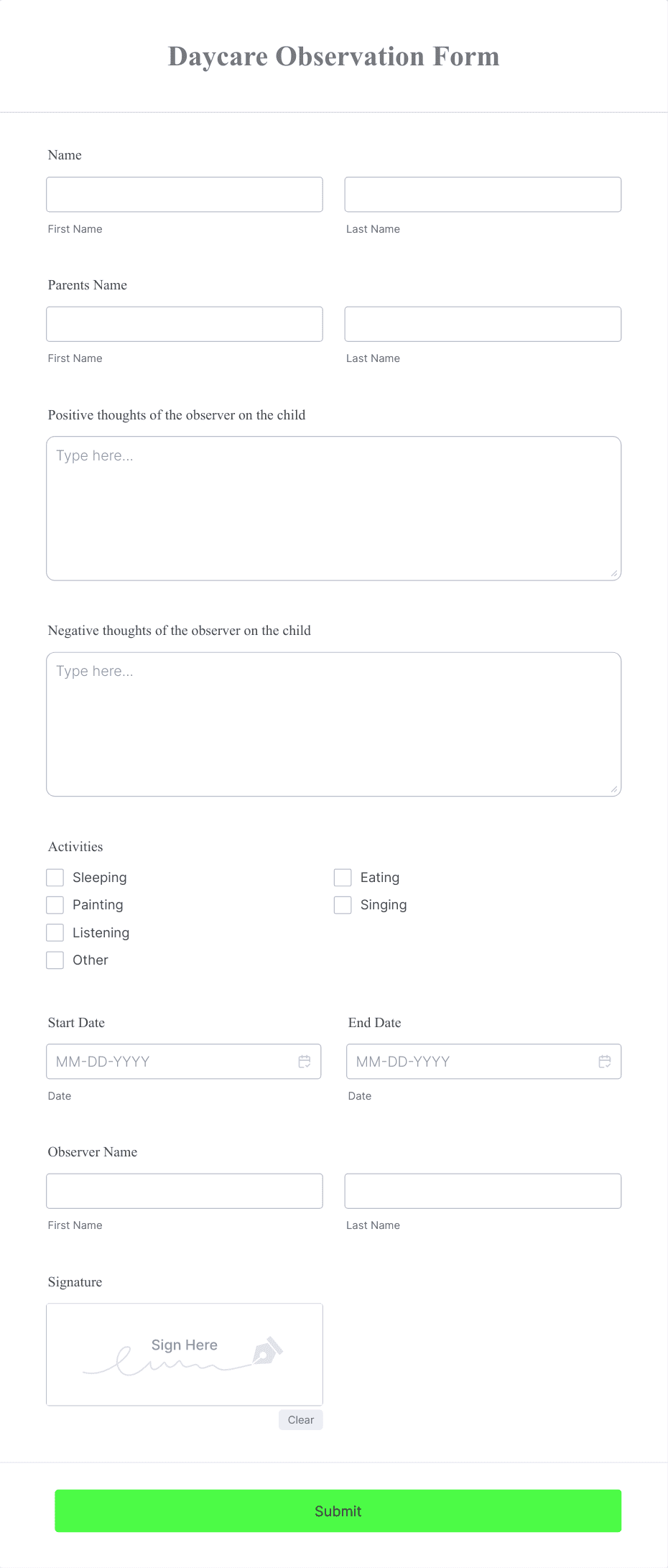 20+ Daycare Forms | Jotform 20-daycare-forms-jotform