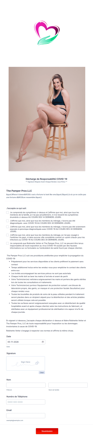 Décharge De Responsabilité COVID 19