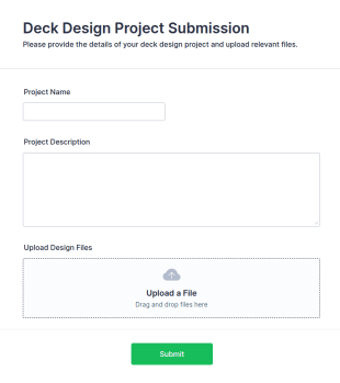 Deck Design Project Submission Form Template