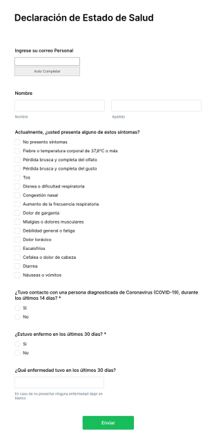Declaración De Estado De Salud