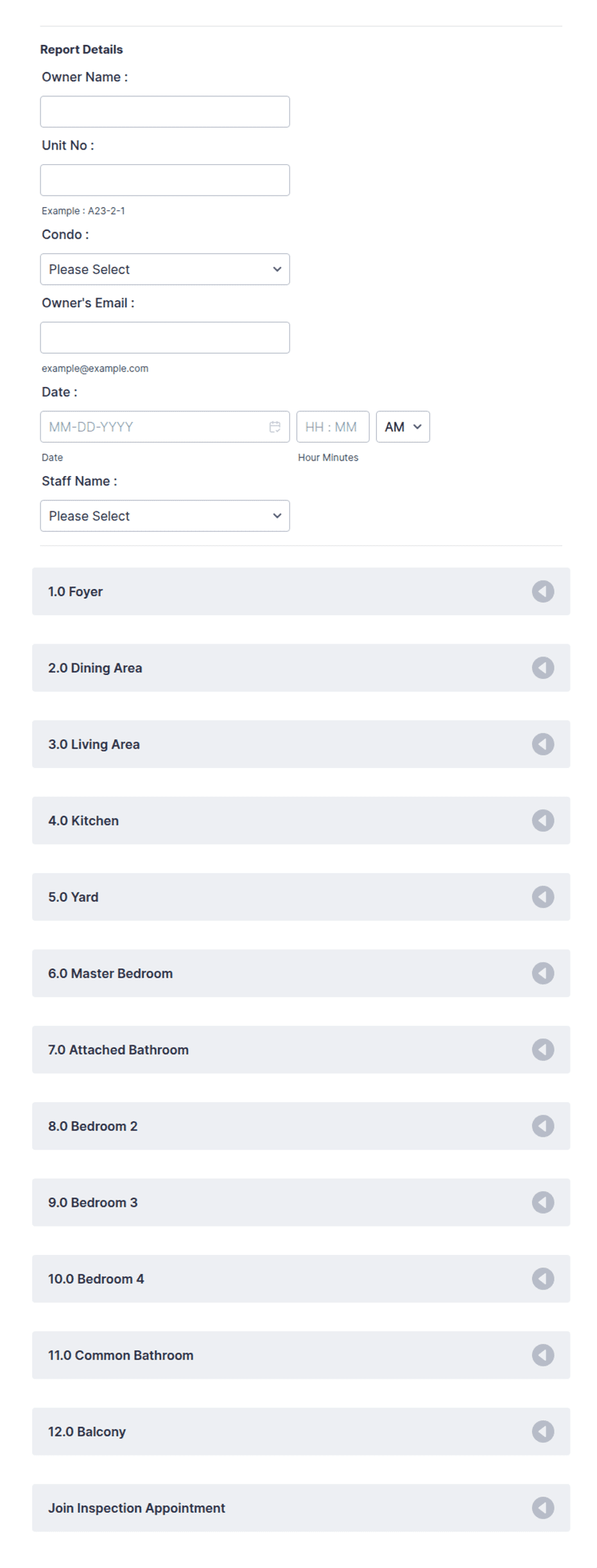 Defect Form Sample Hyatt Defect Inspection Report Form Template | Jotform