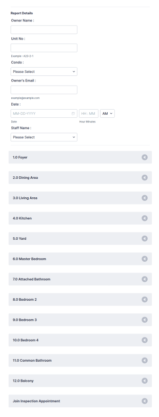 Defect Inspection Report Form Template