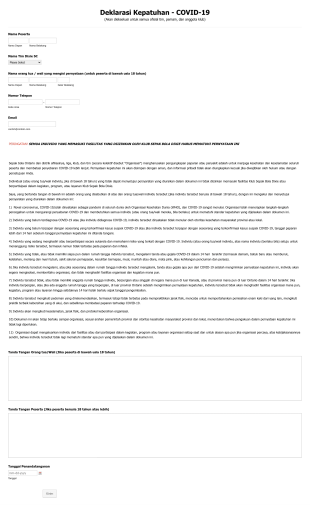 DEKLARASI KEPATUHAN SAAT COVID 19