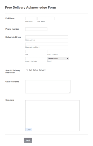 Delivery Order Form Pedro