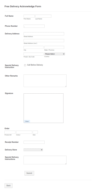 Delivery Order Form Pedro
