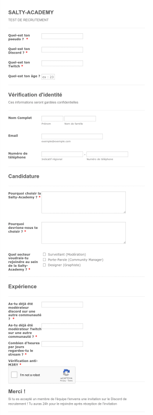 Demande D'adhésion à Un Groupe De Gamers Form Template