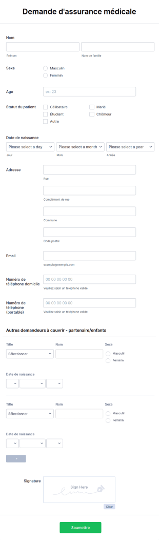 Demande D'assurance Médicale