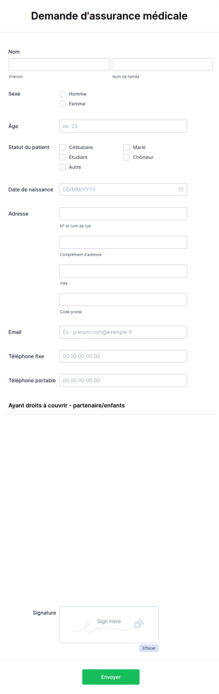 Demande D'assurance Médicale