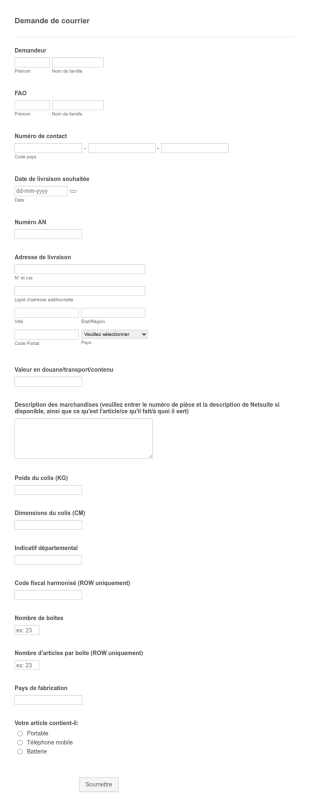 Demande De Courrier